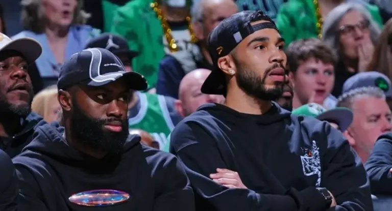 Jayson Tatum reage à saída de Jaylen Brown do Celtics